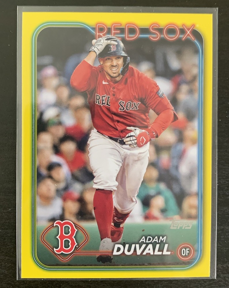 2024 Topps Yellow Baseball Card #376 Adam Duvall Boston Red Sox