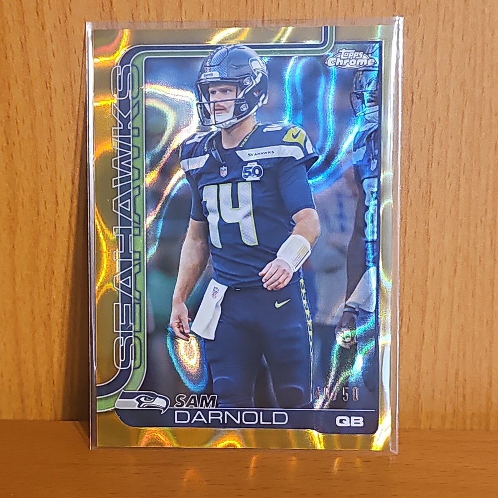 2025 Topps Chrome Sam Darnold Seattle Seahawks Serial Numbered 50 #275 NFL