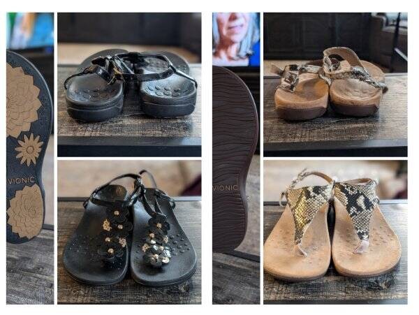 VIONIC Size 8 Julie II or Kirra Snake Print Orthotic Sandal