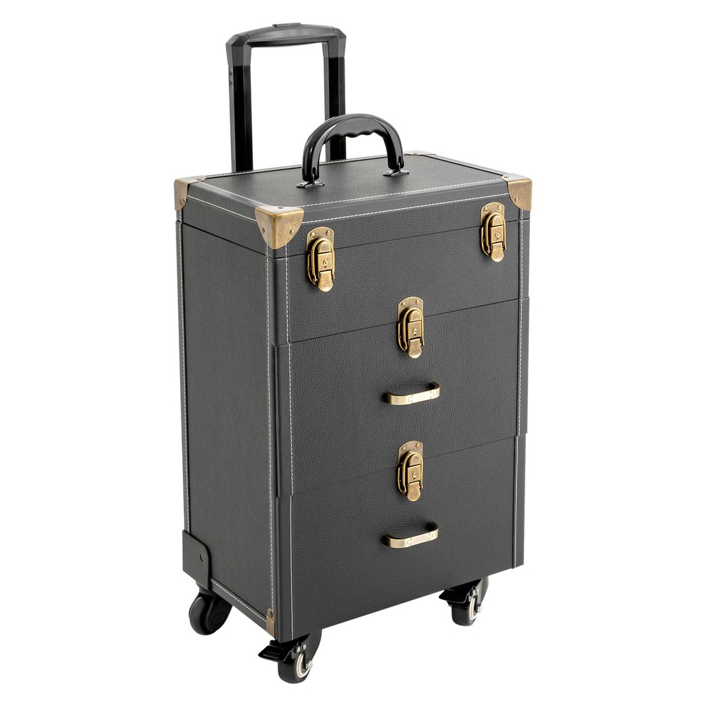 Professional Rolling Makeup Train Case Cosmetic Trolley Makeup Storage Organizer