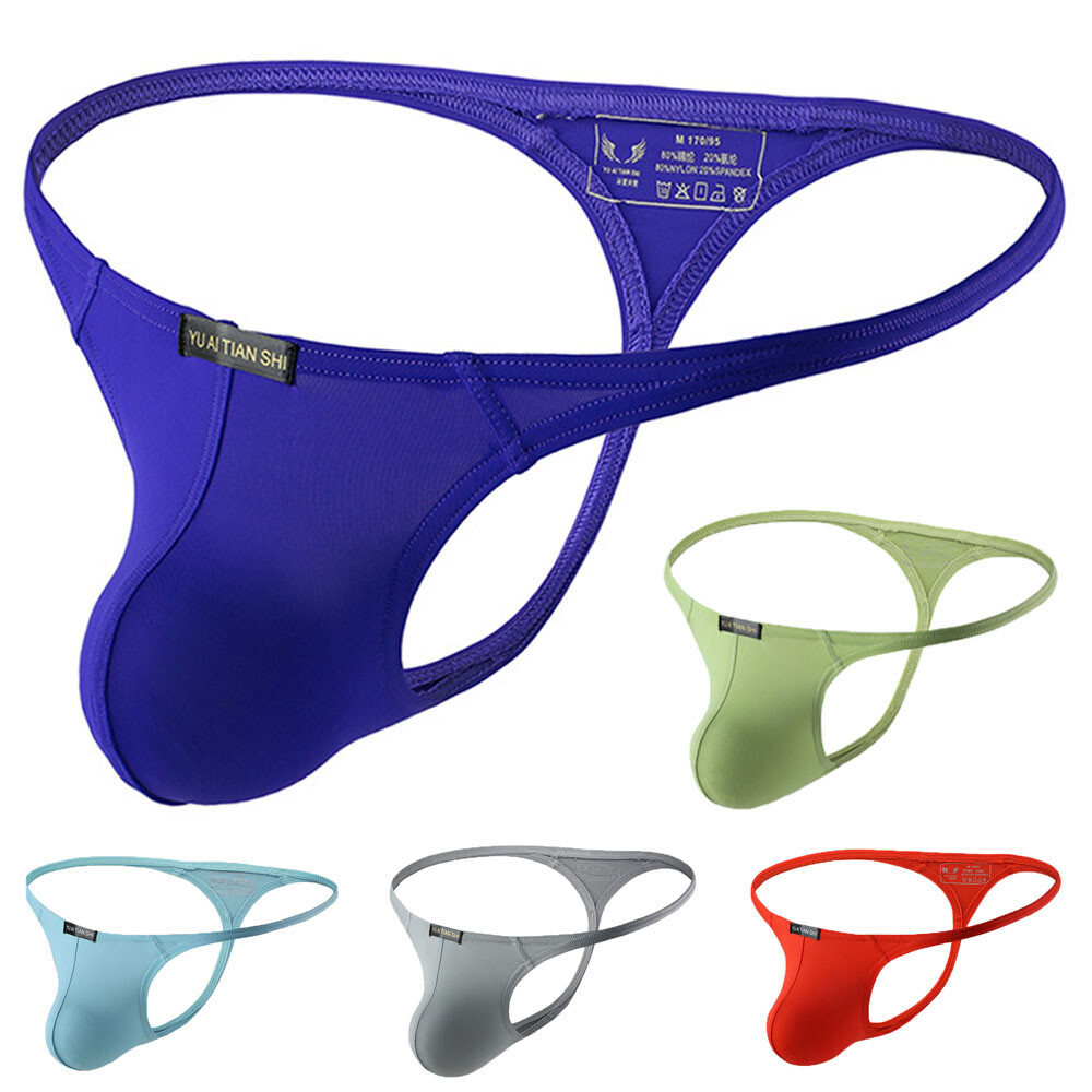 Mens G-String Briefs Thong Bikini Underwear T-Back Pouch Panties Swimwear US