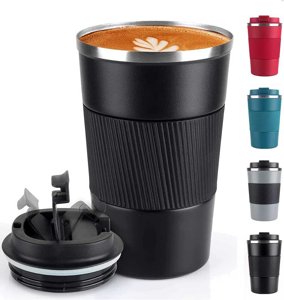 12Oz Insulated Spill-Proof Coffee Travel Mug with Leakproof Lid
