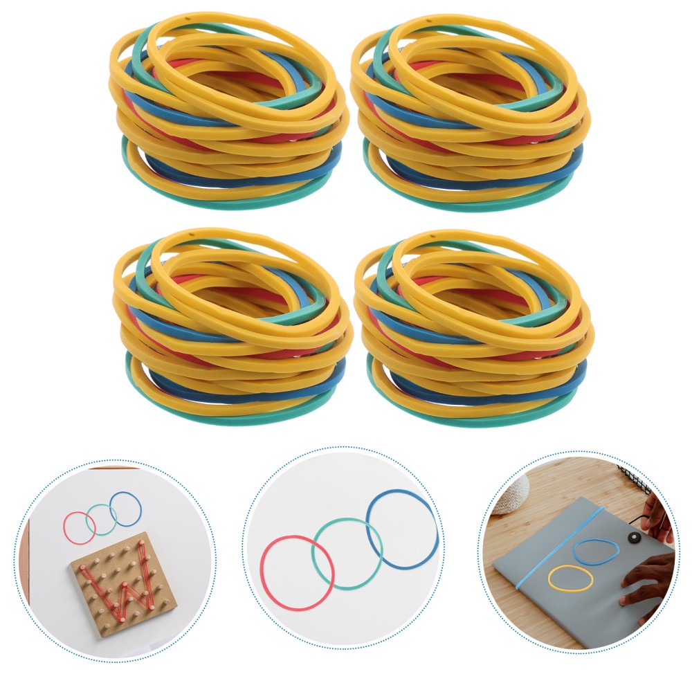 60 PCS Tie Dye Rubber Hair Bands for Women Bulk Office Colorful Elastic Bands