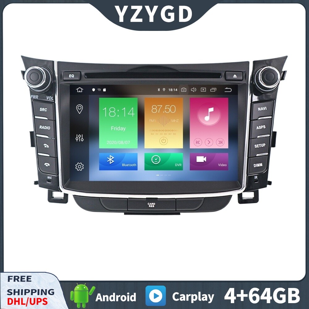 Hyundai i30 Elantra GT 2011-2017 Android Car Stereo with CarPlay & GPS Touchscreen