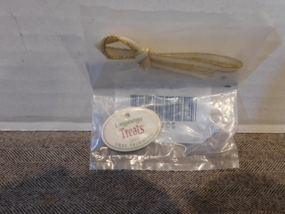 2002 Longaberger Tree Trimming Treats Tie-On Ornament New