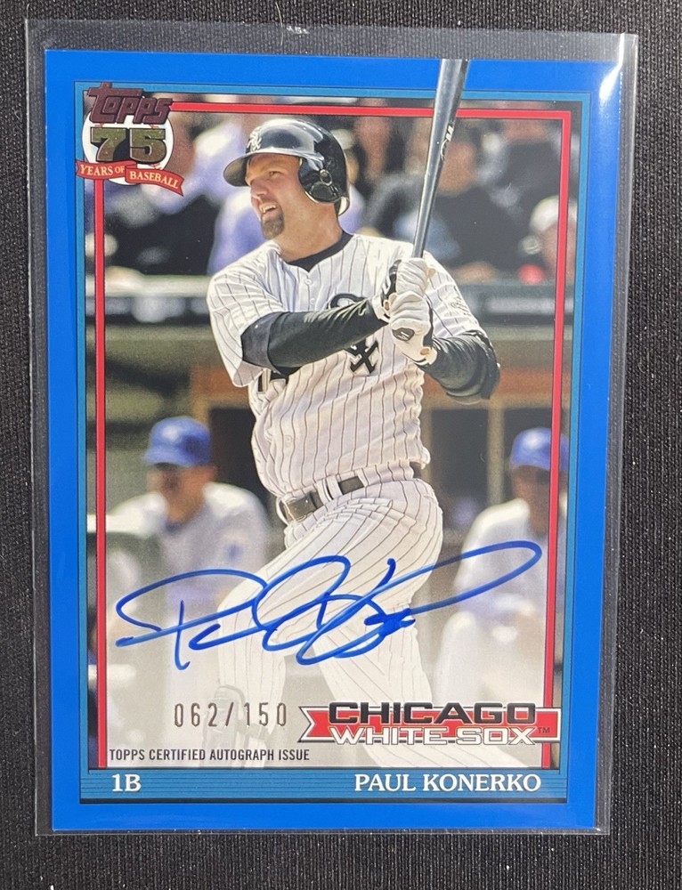 2026 Topps Series 1 - 1991 Topps Baseball Autographs Paul Konerko #91A-PK Blue /150 (AU)