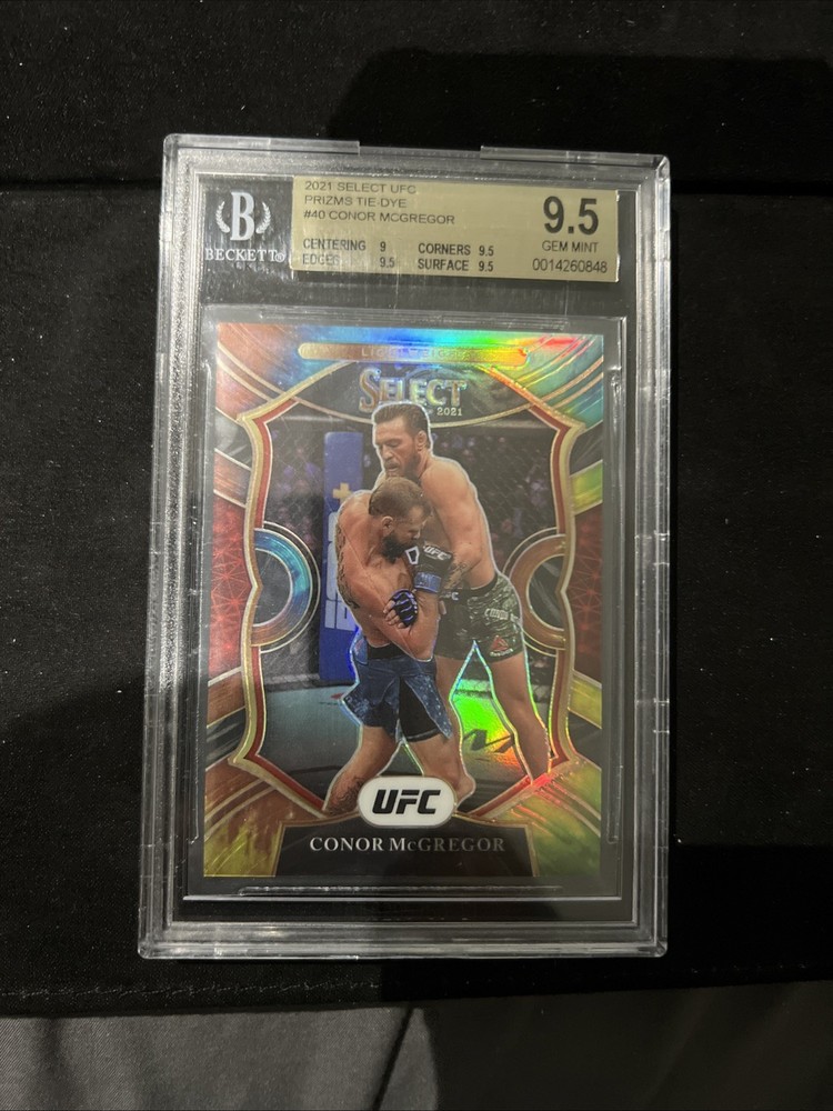 2021 Panini Select UFC Concourse Conor McGregor #40 Tie-Dye Prizm /25 free ship