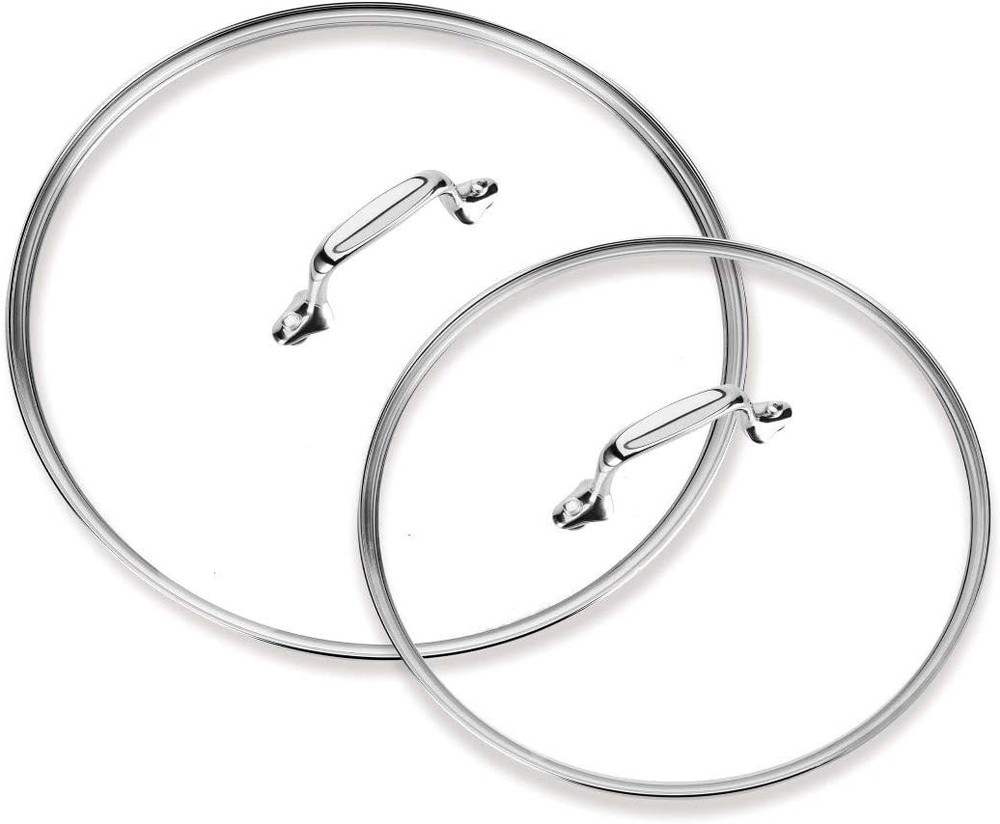 All-Clad HA1 Hard Anodized Nonstick Glass Lid Set 10, 12 Inch Pots and Black