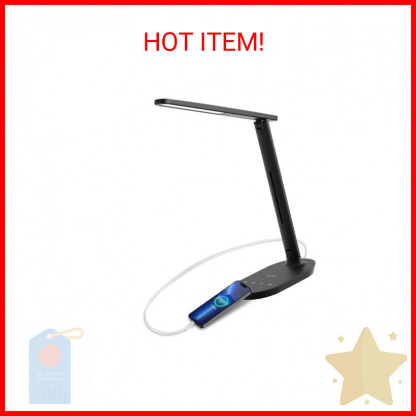 LASTAR Desk Lamp, Dimmable Eye-Protecting Table Lamps with Night Light, USB Char