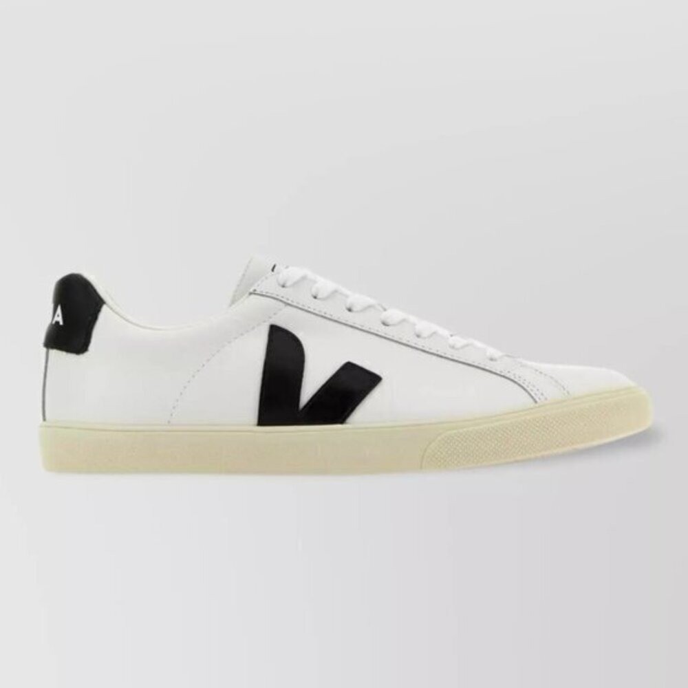 Veja Women's White/Black Esplar Logo Casual Sneakers Size 8