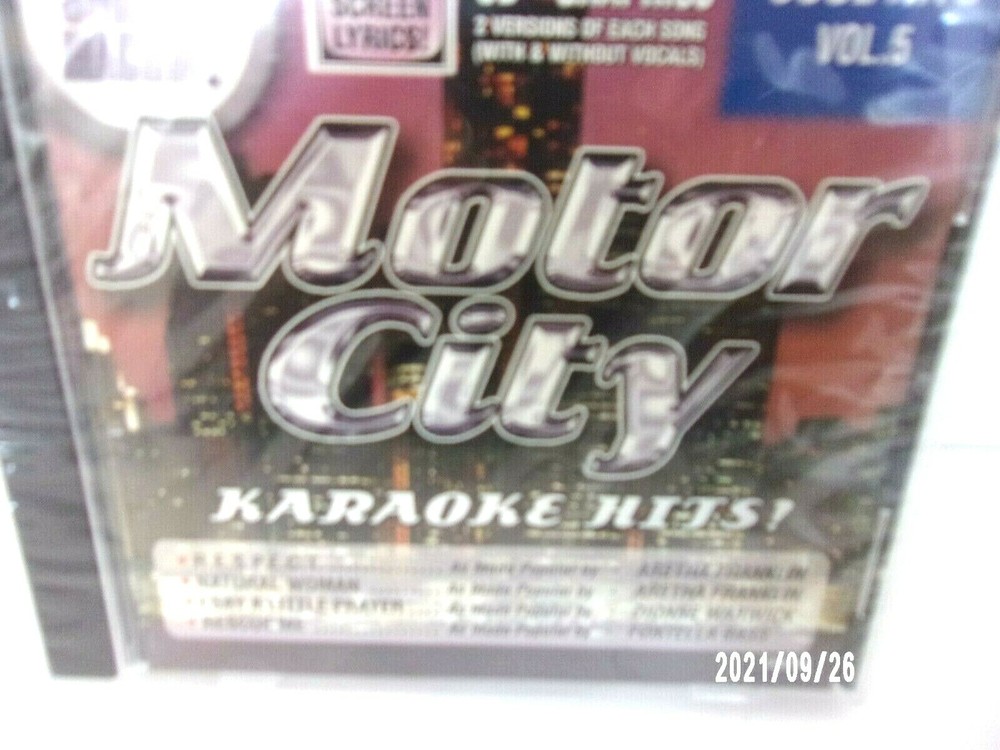 Music CD Motor City Karaoke Soul Hits The Singing Machine Vol 5 Various Artists