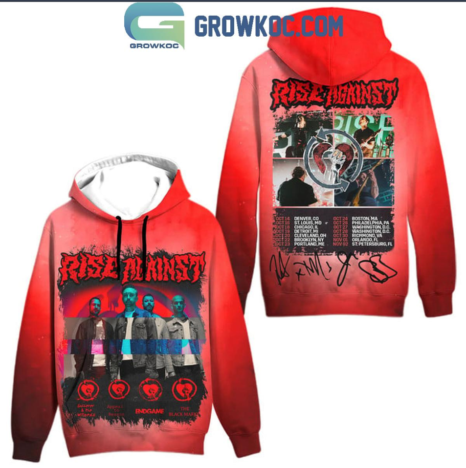3d hoodie, Rise Against Tour  2024  Hoodie, gift for fans