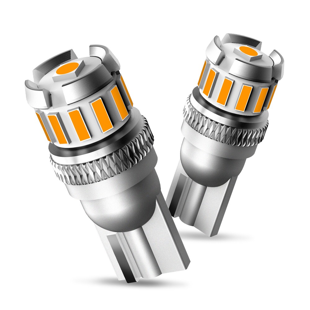 AUXITO T10 194 2825 168 LED License Plate Lights Interior Map Dome Bulb Amber 2x