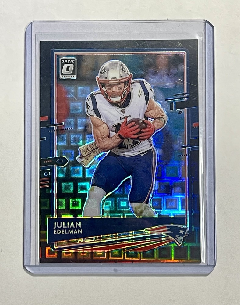 2020 Donruss Optic Julian Edelman Black Pandora Prizm /25 Patriots Card