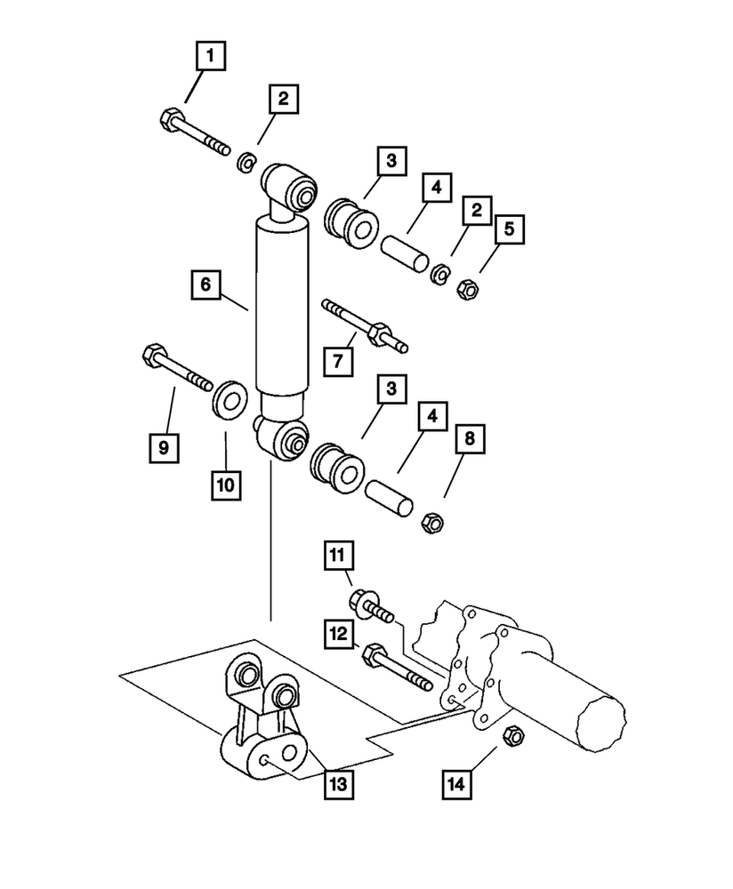 Genuine Mopar Suspension Shock Absorber 5118648AA