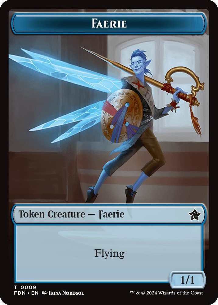 Faerie // Fish Doubled-Sided Token [FDN - 9 // 10] NM
