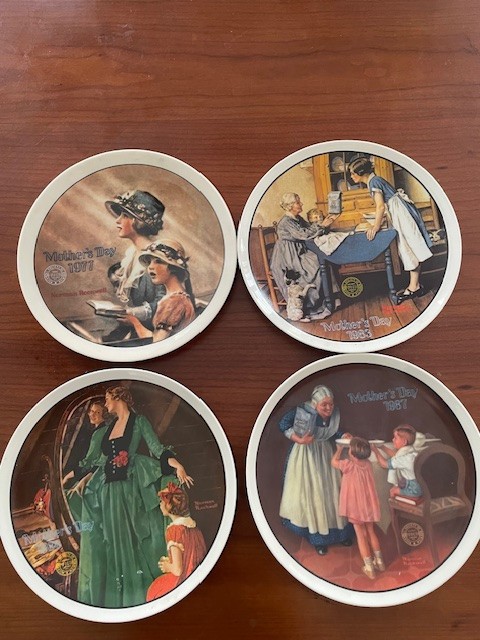 Mothers day plates set of four Norman Rockwell by Knowles.