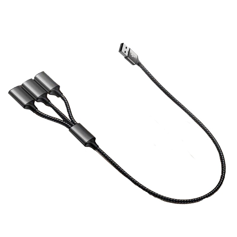 USB Male to 3-Port Female Splitter OTG Extension Cable