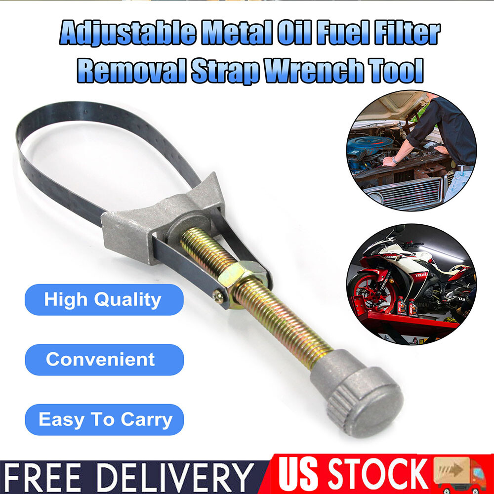 Adjustable Oil Filter Strap Wrench Tool 60-120mm for Cars