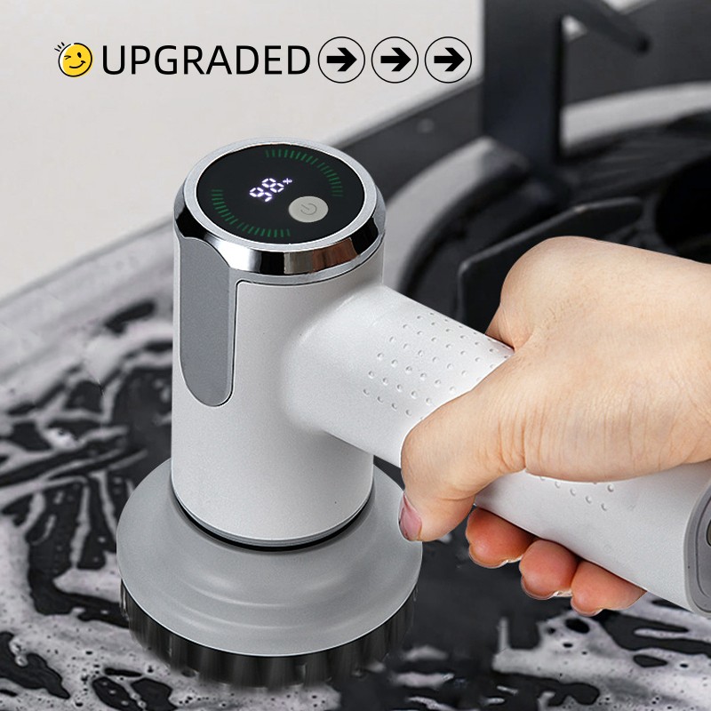 Multifunctional Smart Display Electric Cleaning Brush Wireless Kitchen Sink Clea