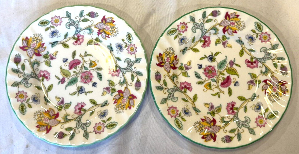 2 MINTON HADDON HALL BONE CHINA BREAD PLATES  - FREE SHIP