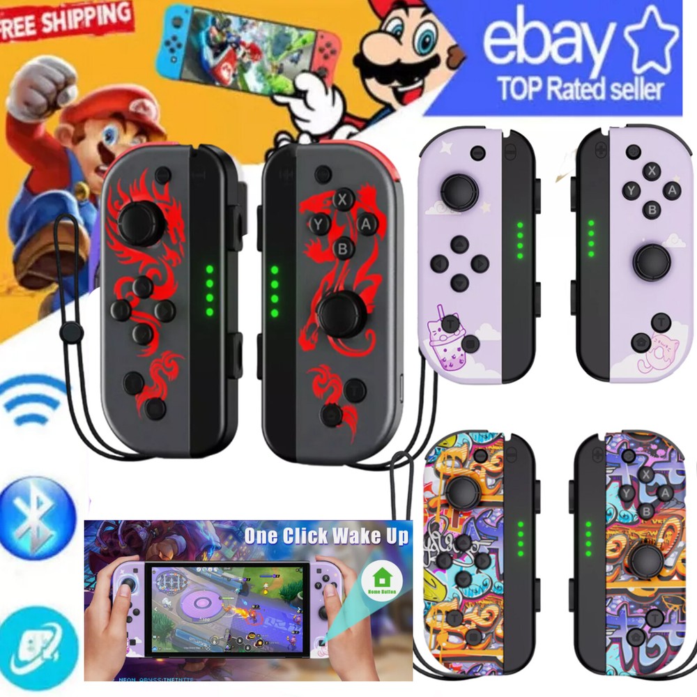 Joy-Con Left & Right Wireless Controllers Double Vibration for Nintendo 3-style