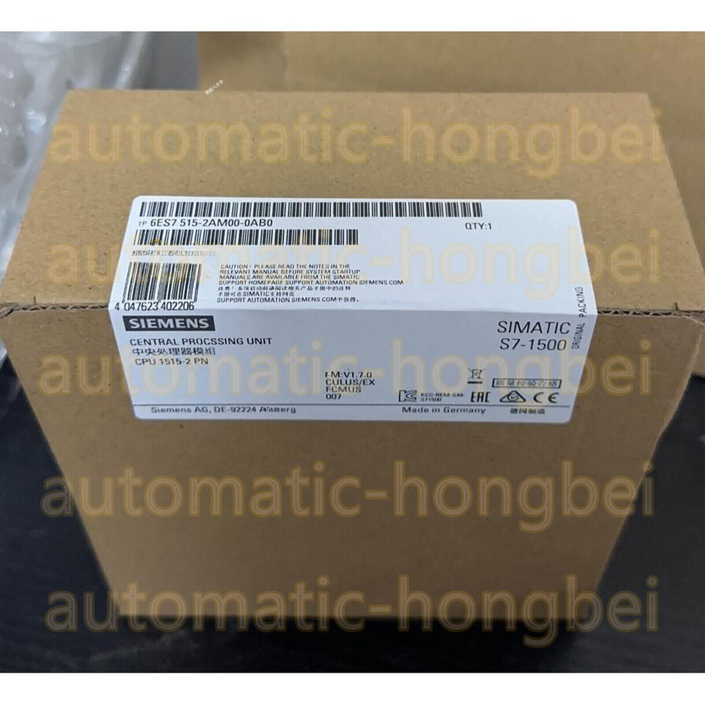 6ES7515-2AM00-0AB0 SIEMENS Central Processing Unit 6ES75152AM000AB0 FreeTax #MS