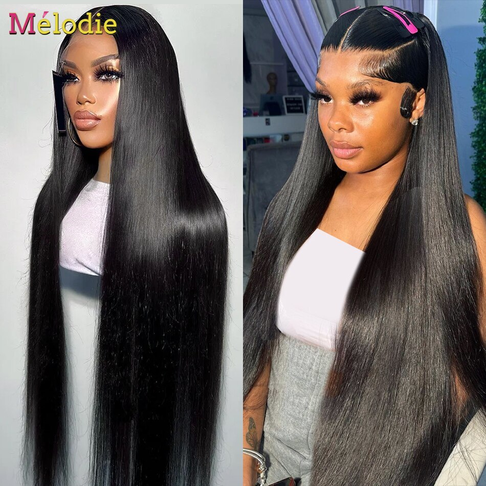 13x4 13x6 Bone Straight Lace Frontal Wig with 4x4 5x5 Lace Closure Brazilian Hair
