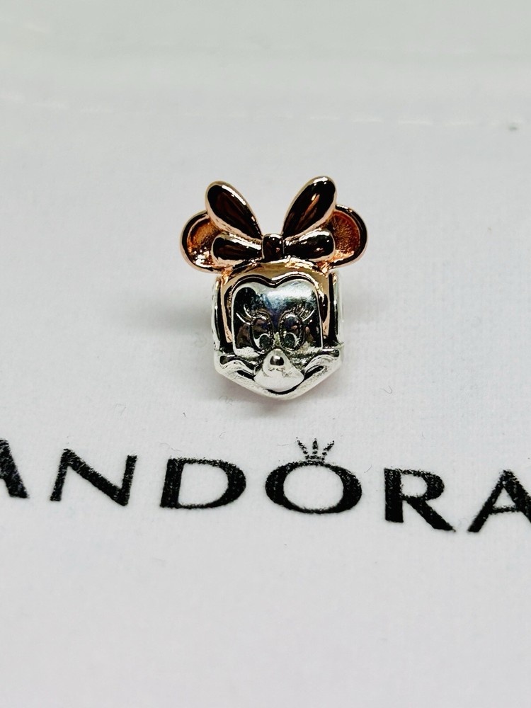 Pandora Disney Minnie Mouse Silver And Rose Gold Charm