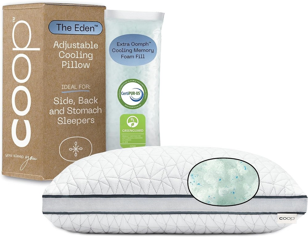 Coop Home Goods Eden Queen Size Bed Pillow for Comfortable Sleep