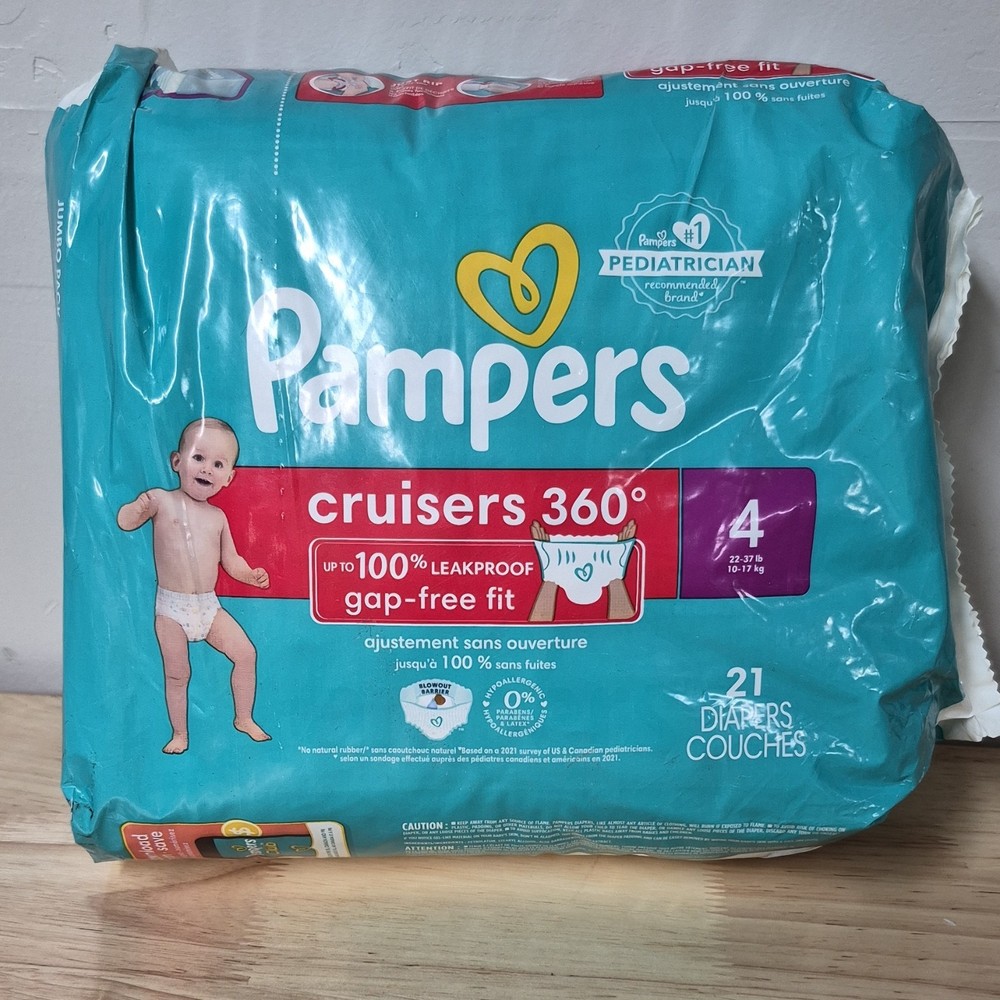 Pampers Cruisers 360 Size 4 Disposable Diapers 22-37lbs 21 Count