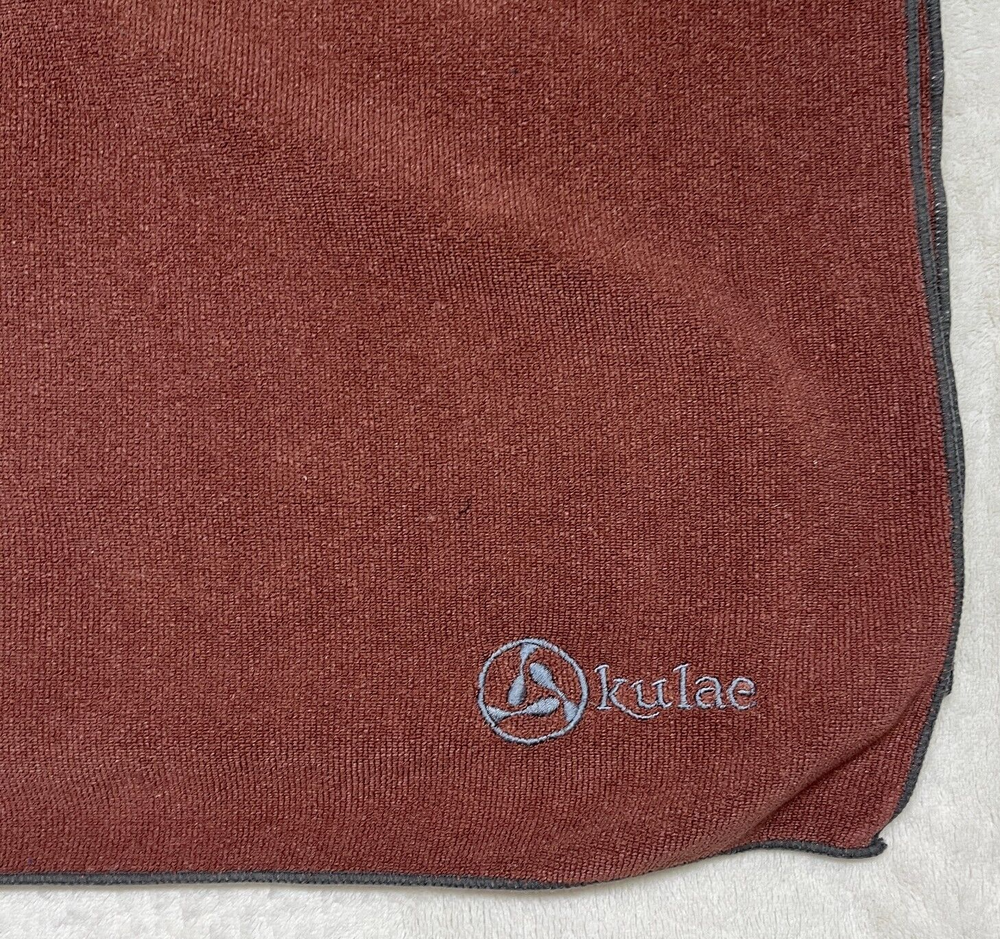 Kulae Zuska Towel Super Absorbent Full Yoga Pilates Mat Coverage Copper/Gray