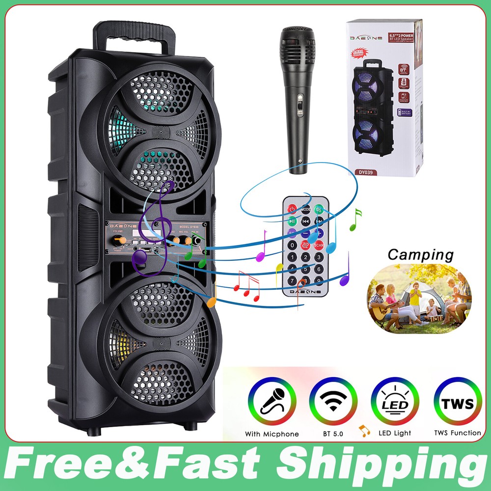 3000W Portable Bluetooth PA Speaker with 6.5
