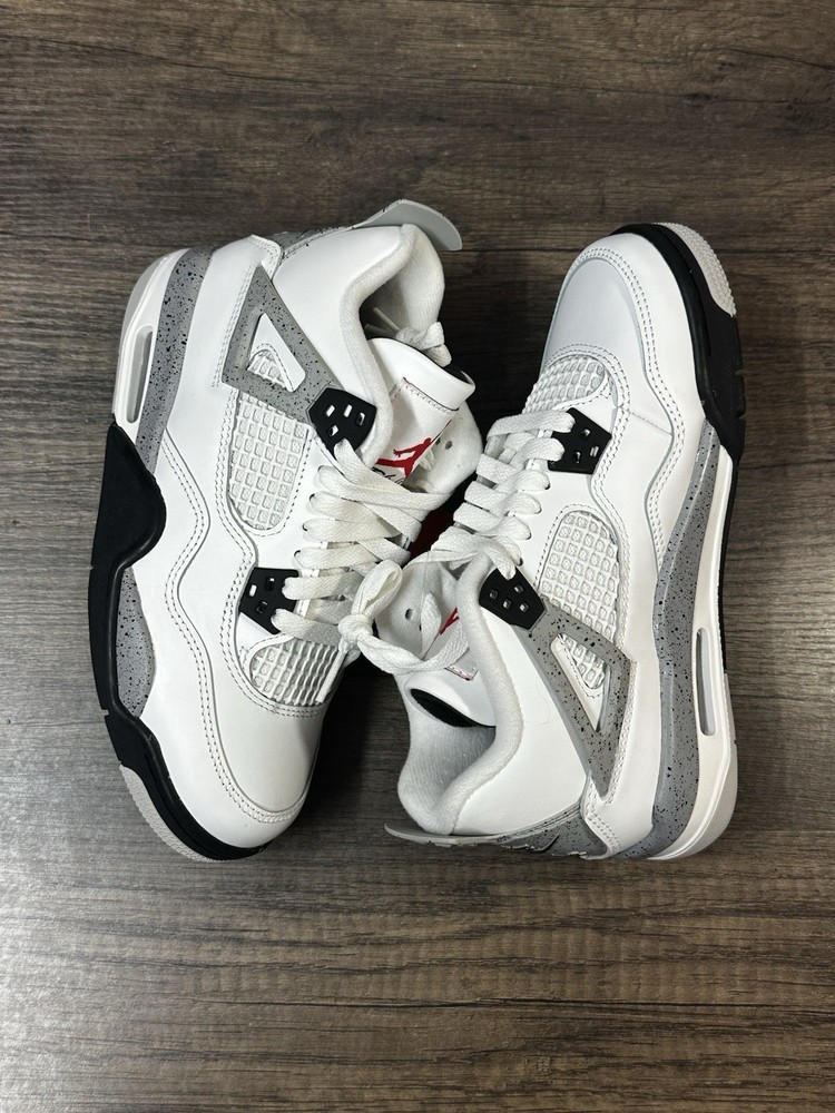 Nike Air Jordan 4 Retro OG White Cement IB4171-100 Youth Size 4.5
