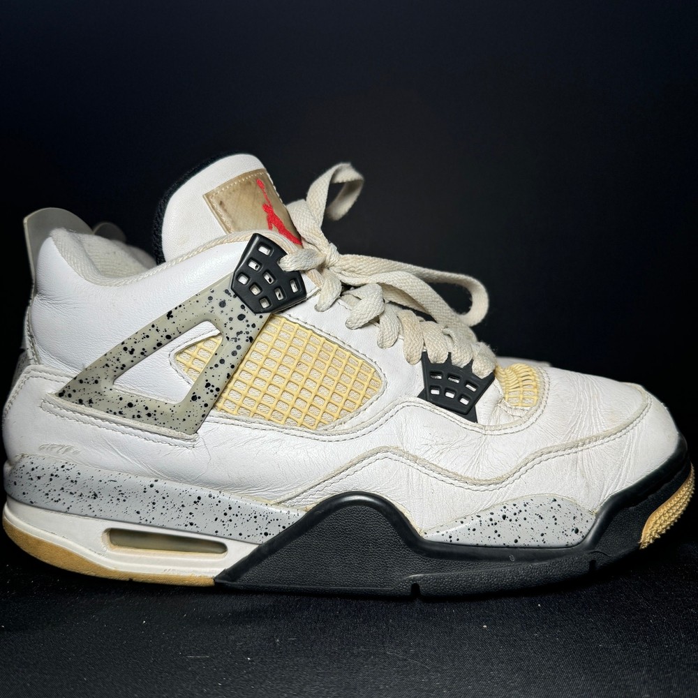 Size 8.5 - Nike Air Jordan 4 Retro OG White Cement 2016 Men's Shoes - 840606 192