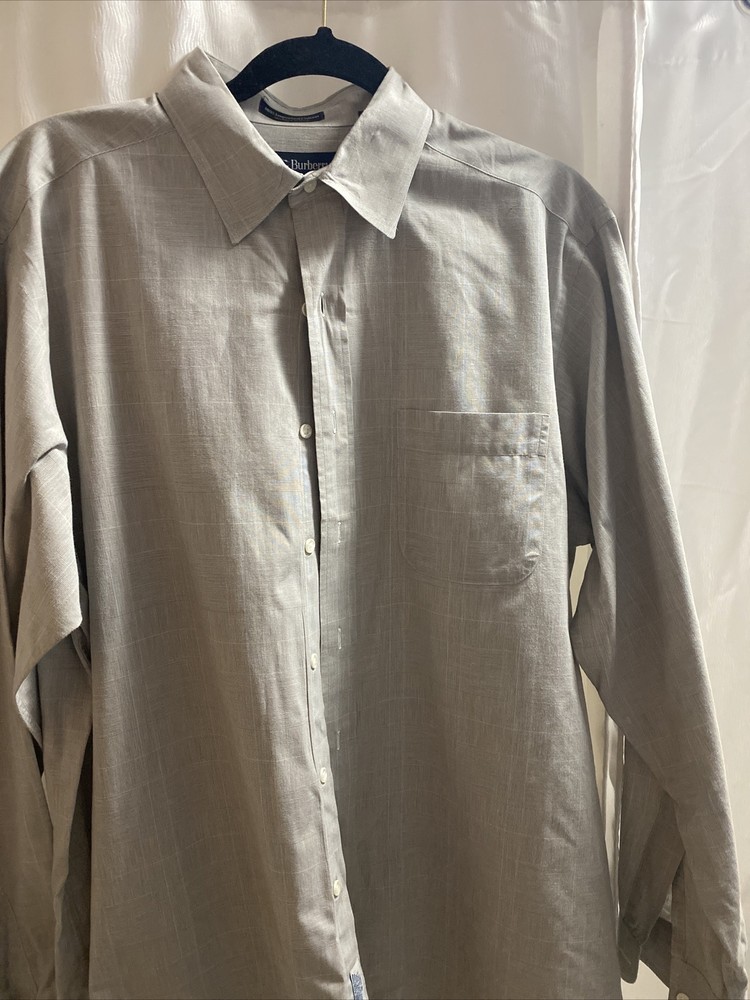 Burberry Brit Shirt Button Down Mens Light Blue Dress Long Sleeve Large