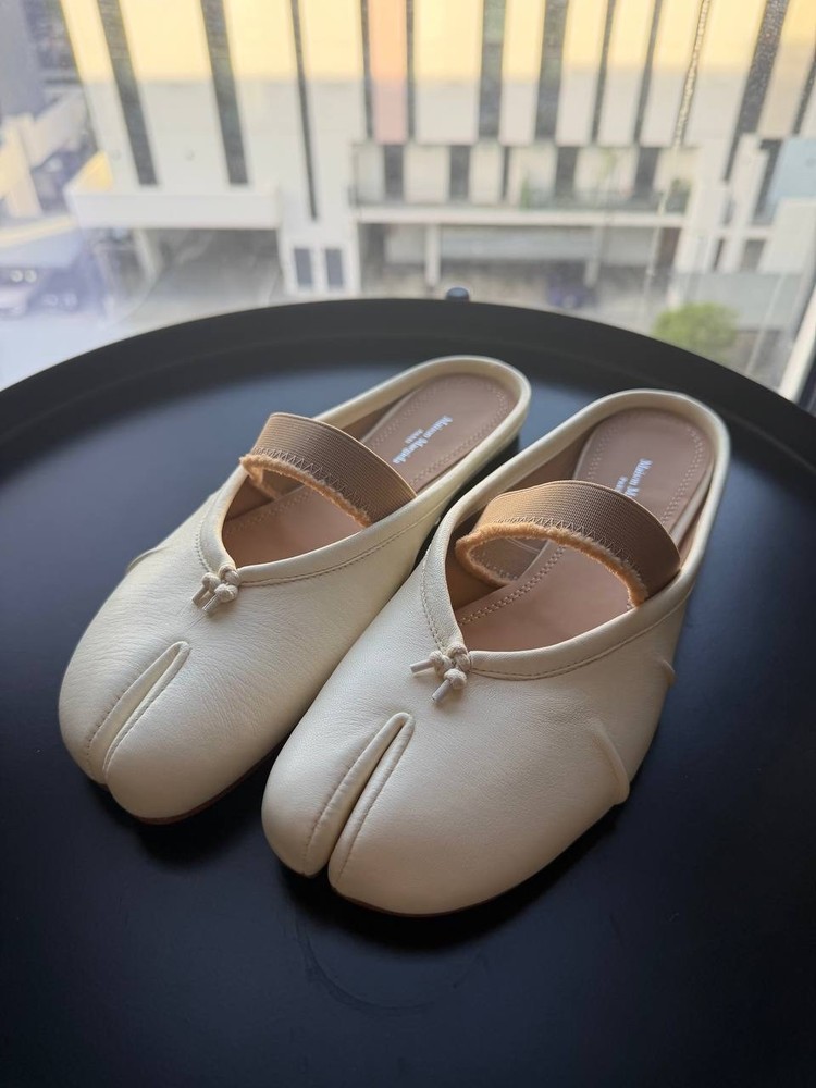 Maison Margiela Tabi Mules Ballerinas – White, Size 39 ,25.5cm