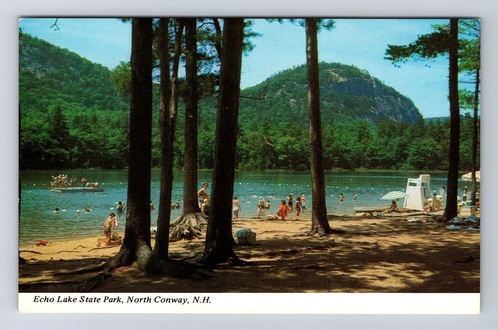 North Conway NH-New Hampshire, Echo Lake State Park, Antique, Vintage Postcard