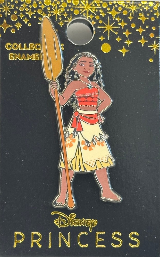 Disney Princess Moana Embossed Enamel Lapel Pin Badge Trading Collectible  