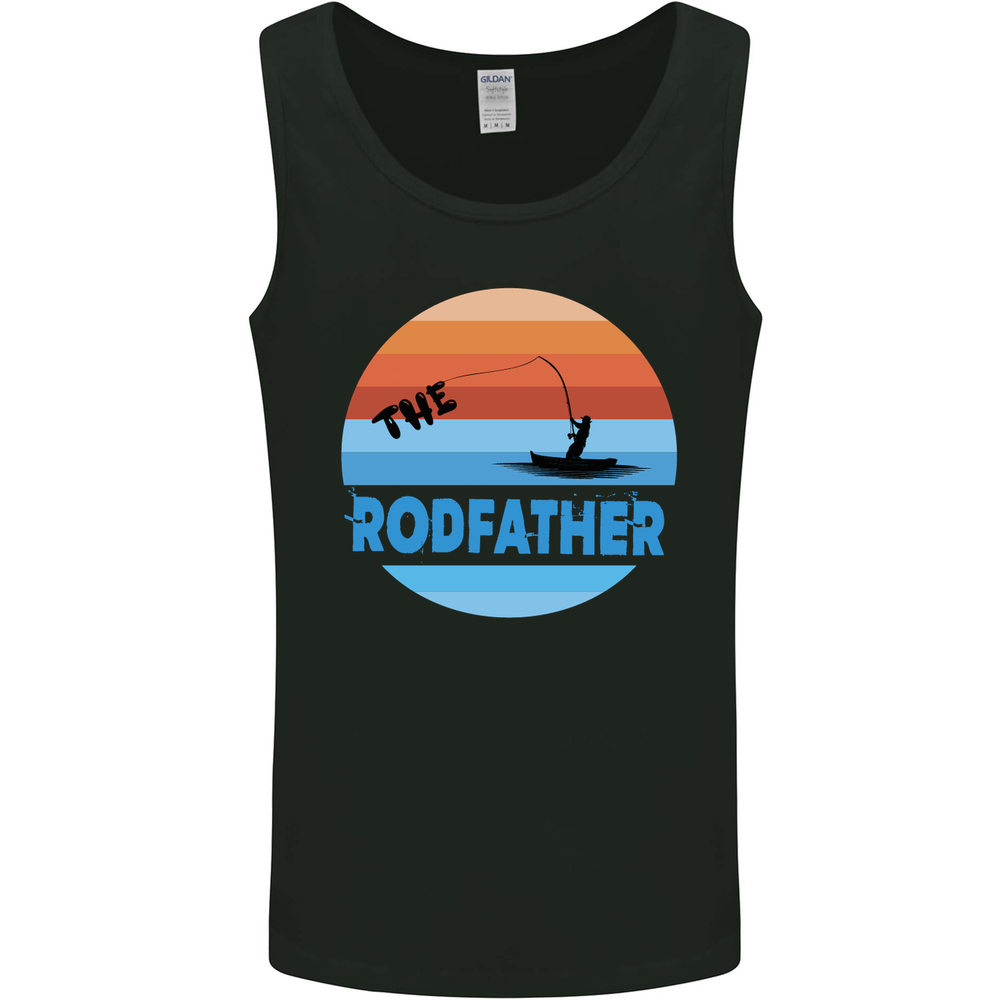 The Rodfather Funny Fishing Rod Father Mens Vest Tank Top