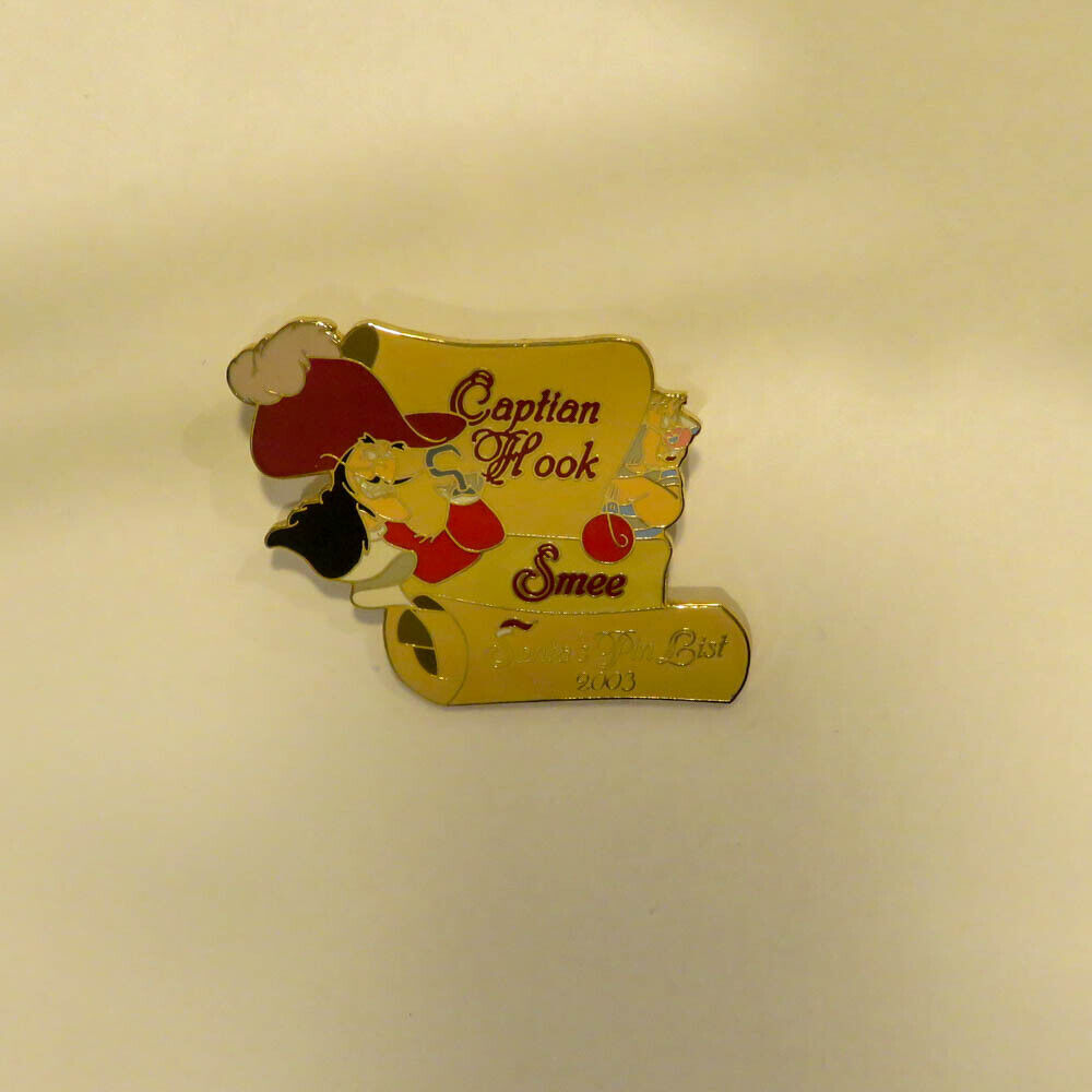 Disney   Captain Hook & Smee  Santas Pin List  Error Pin