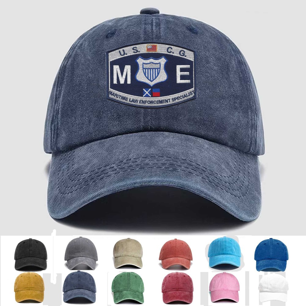 Custom Embroidered Hat CG-Maritime Law Enforcement Specialist, Veteran Cap, Gift