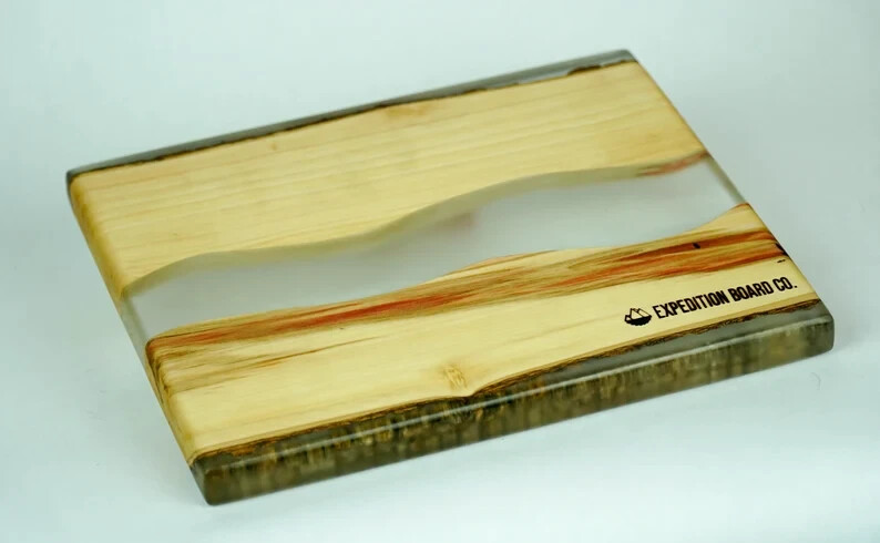 Expedition Board Co. Box elder and epoxy cutting board and charcuterie board