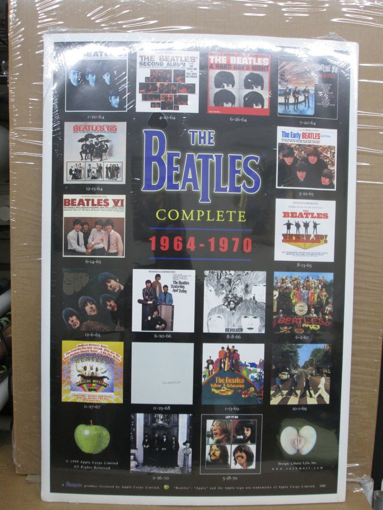 1999 The Beatles complete 1964-1970 poster rock band music albums 14925
