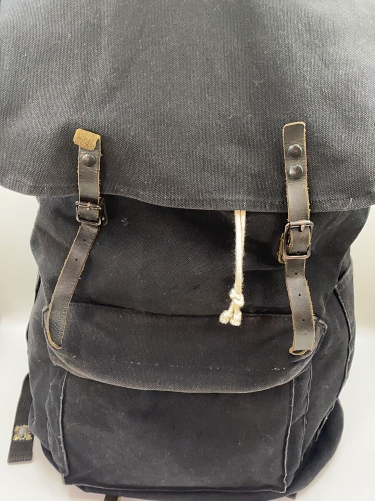 Wacko Maria Black Cotton Backpack Style 939