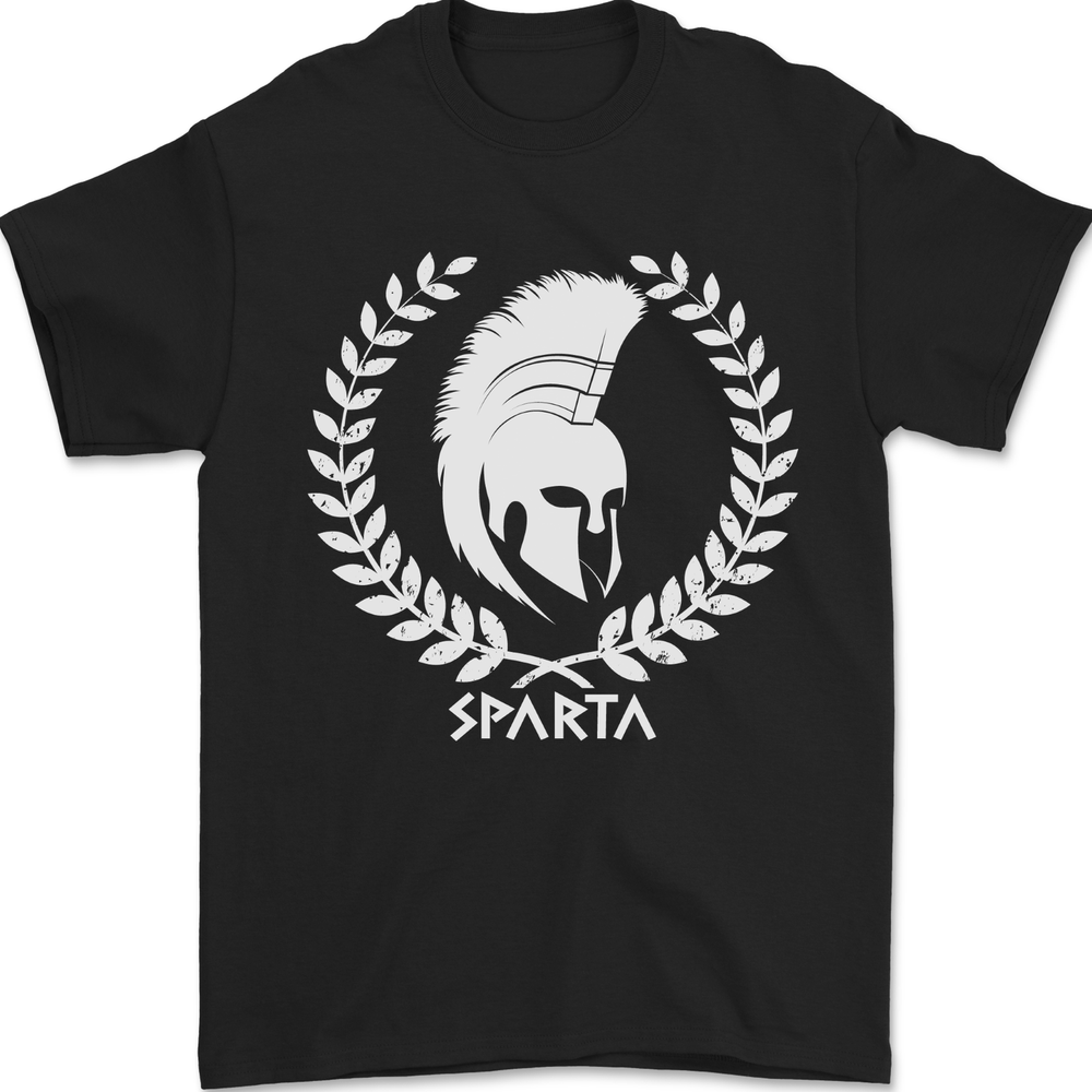Bodybuilding Gym Training Sparta Helmet Mens T-Shirt 100% Cotton