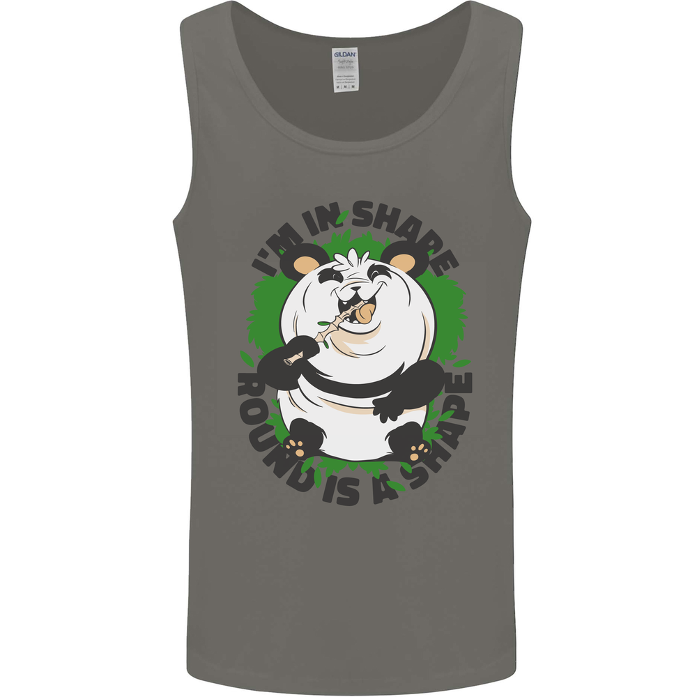 Panda Bear Funny Overweight Fat Humour Mens Vest Tank Top