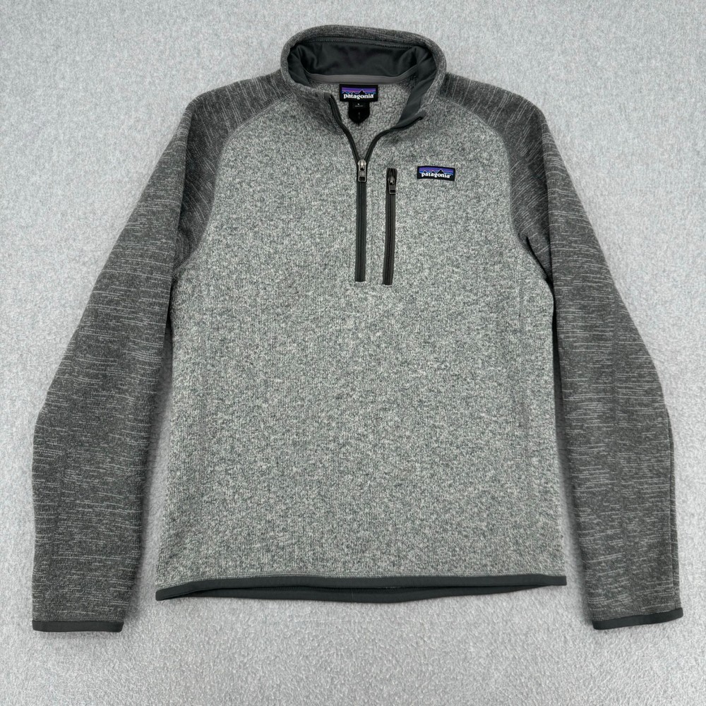 Patagonia Better Sweater Mens Small Gray Fleece 1/4 Zip Pullover for Outdoor Adventures