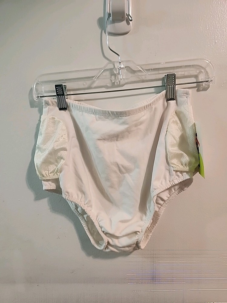 VITAL tennis BOTTOMS  White Two ball pockets Cotton Spandex Stretch Size L