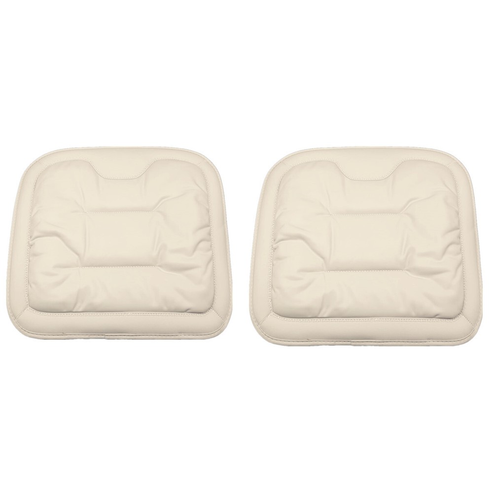 Leather Car Front Seat Cushion Comfortable Office Chair Soft Sponge Pad Beige